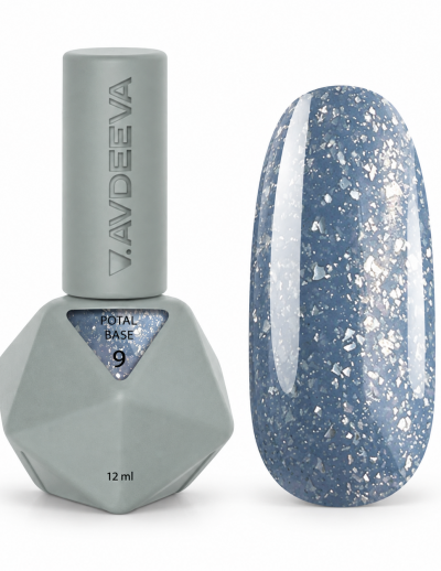Камуфлююча база Victoria Avdeeva POTAL BASE №9 Deep Blue зі срібною поталлю 12 мл