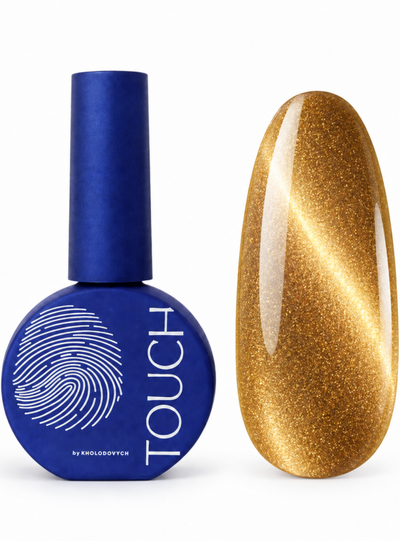 Магнітний гель-лак TOUCH 3D Cat Eyes №12 Gold, 9 мл